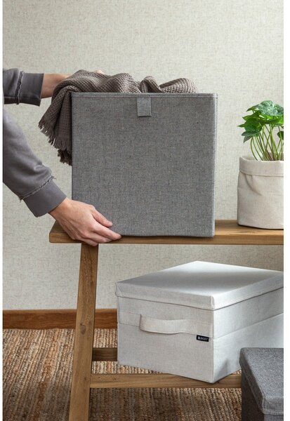 Šedý látkový úložný box 32x31,5x31,5 cm Soft Storage Cube – Bigso