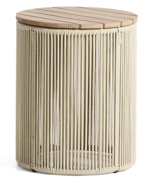 Kulatý zahradní stolek s deskou z akácie ø 40 cm Dandara – Kave Home