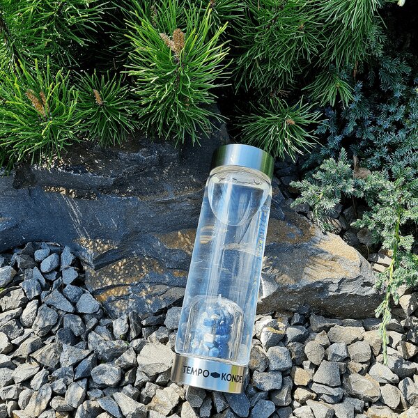 TEMPO-KONDELA CRYSTAL, skleněná láhev s kyanitem, 500 ml