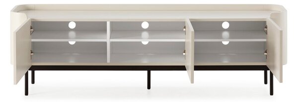 Krémový TV stolek 180x55x40 cm Willa – MOME
