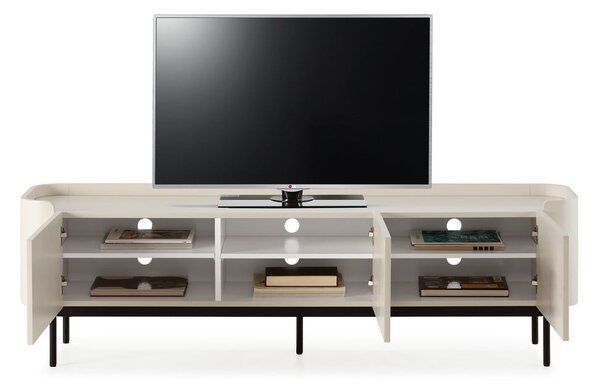 Krémový TV stolek 180x55x40 cm Willa – MOME