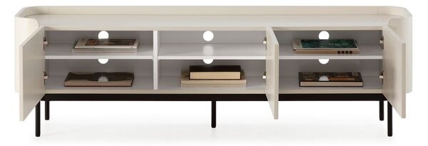 Krémový TV stolek 180x55x40 cm Willa – MOME