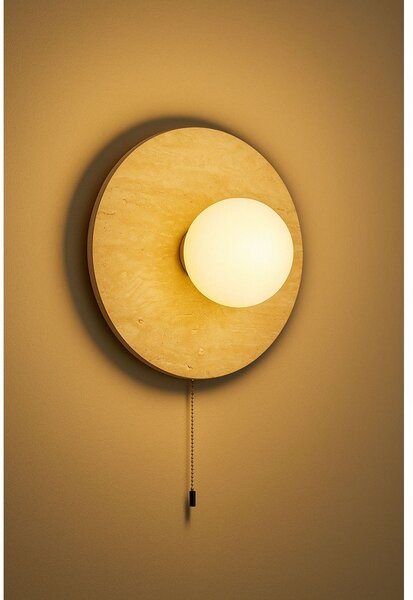 Béžové kamenné nástěnné svítidlo ø 12 cm Hilde – Opviq lights
