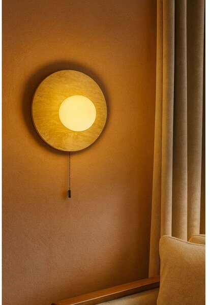 Béžové kamenné nástěnné svítidlo ø 12 cm Hilde – Opviq lights