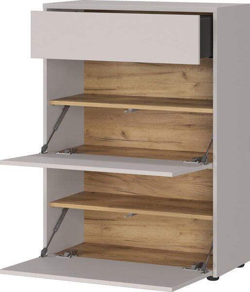 Krémová matná skříňka 70x99x34 cm Binetto – Germania