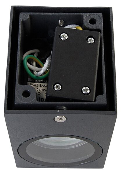 Moderní nástěnné svítidlo tmavě šedá IP44 - Baleno