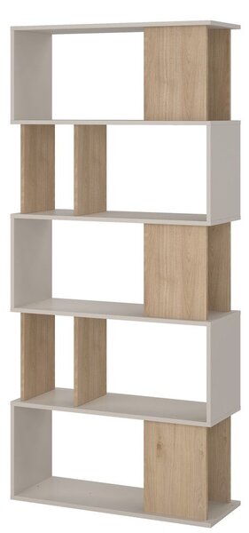 Krémová knihovna v dekoru dubu 80x173,5x29,5 cm Maze – Tvilum
