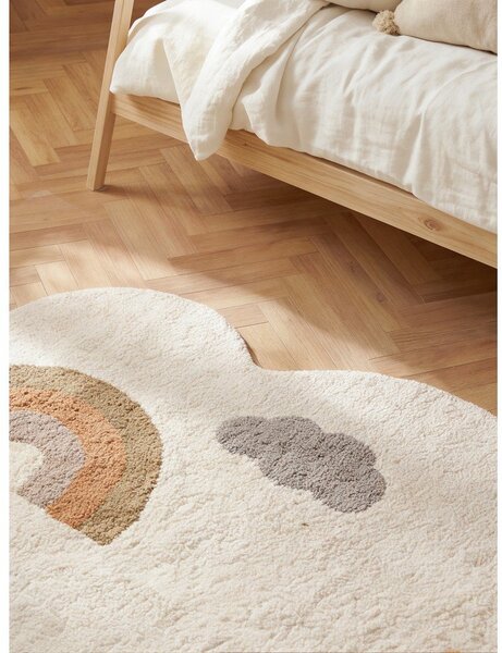 Krémový pratelný/ručně tkaný bavlněný dětský koberec 140x200 cm Snuggle Willy – Hanse Home