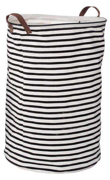 Černobílý látkový koš na prádlo 54 l Stripe – Premier Housewares