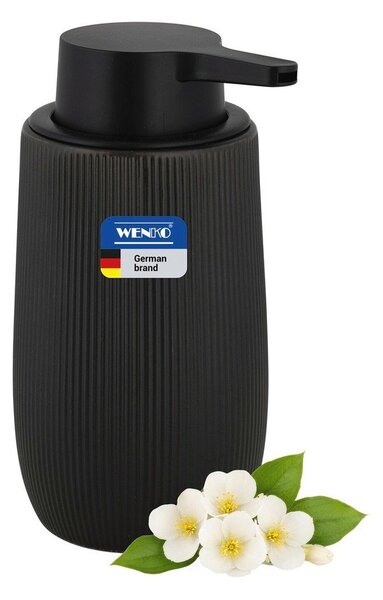 Černý plastový dávkovač mýdla 400 ml Fablo – Wenko