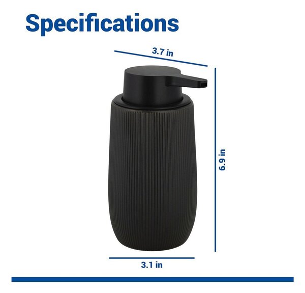 Černý plastový dávkovač mýdla 400 ml Fablo – Wenko