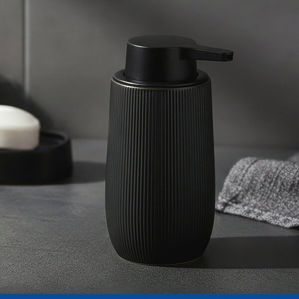 Černý plastový dávkovač mýdla 400 ml Fablo – Wenko