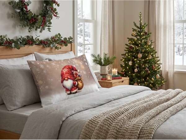 Sada 2 povlaků na polštář 3D SANTA GNOME 50x70 cm
