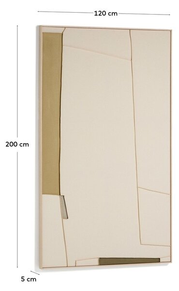 Ručně malovaný/3D obraz s rámem/na plátně 120x200 cm Deravia – Kave Home