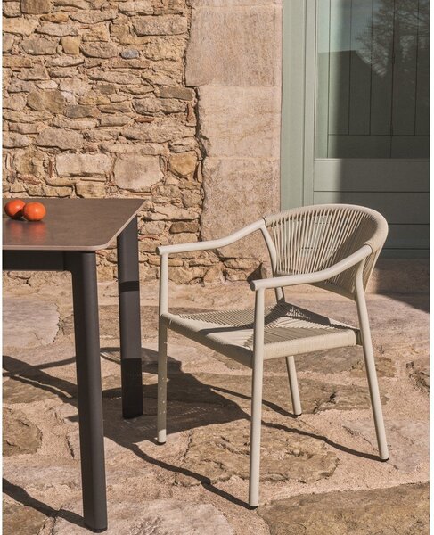 Zahradní jídelní stůl s deskou z kamene 100x220 cm Anafi – Kave Home