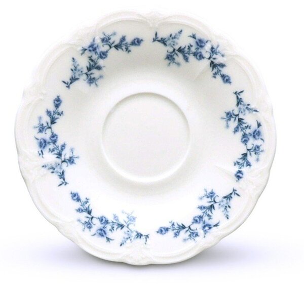 Bílý/modrý porcelánový podšálek ø 12 cm Retro – BonBistro