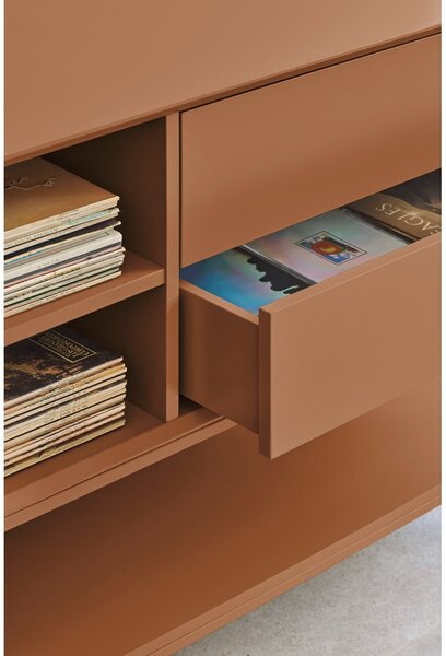 Krémový TV stolek 175x74x45 cm Platt – Teulat