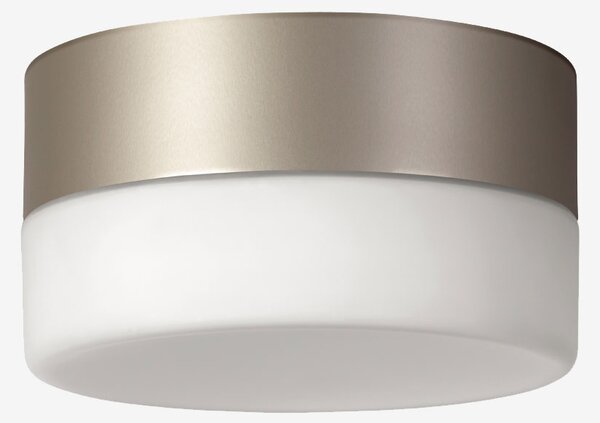 Lucis BS14.K1.N14.70 Nomia, stropní svítidlo v kombinaci bílého skla a límce argento dorato, 5,7W LED 3000K, prům.14cm