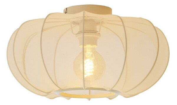 Krémové stropní svítidlo s textilním stínidlem ø 40 cm Plumalia – Light & Living