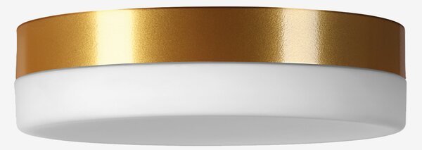 Lucis BS34.K1.N34.71 Nomia, stropní svítidlo v kombinaci bílého skla a zlatého límce, 32W LED 3000K, prům.34cm