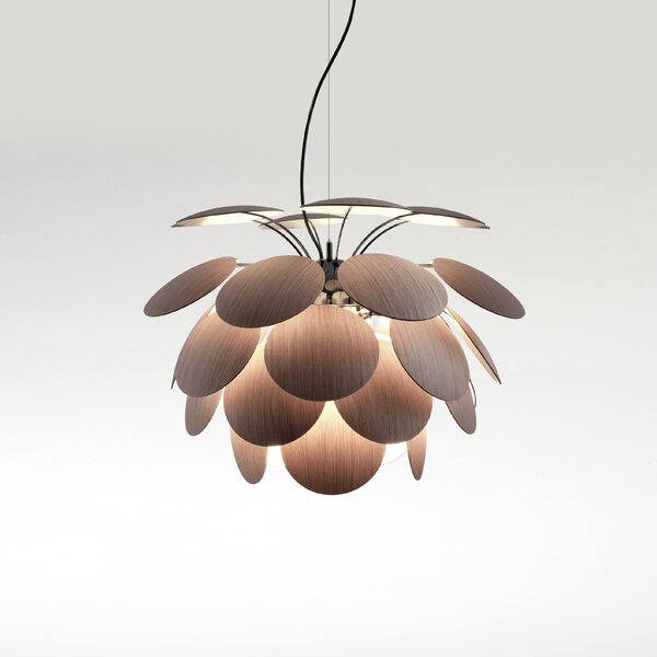 Marset A620-161 Discocó 68, španělské závěsné svítidlo, 3x14W LED E27, americký dub, průměr 68cm