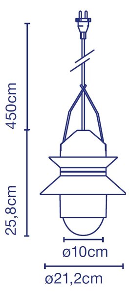 Marset A654-003 Santorini, závěsné svítidlo hořčicové barvy, 1x8W E27, výška 25,8m, IP67