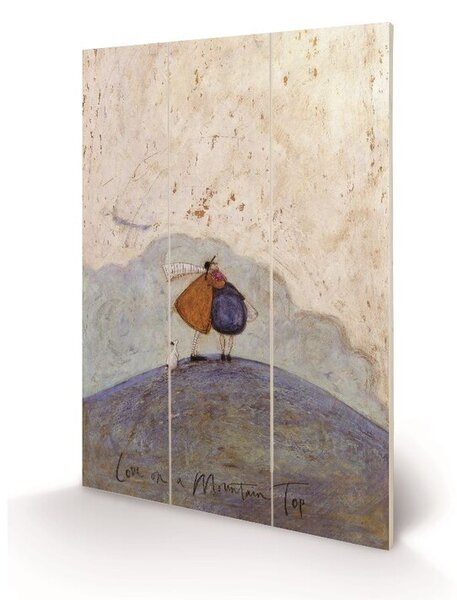 Dřevěný obraz Sam Toft - Love on a Mountain Top, (20 x 29.5 cm)