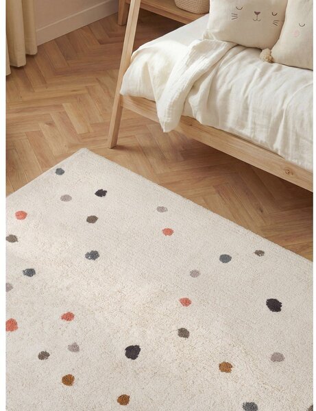 Krémový pratelný/ručně tkaný bavlněný dětský koberec 140x200 cm Snuggle Pippo – Hanse Home