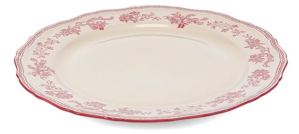 Vínový/slonovinový porcelánový talíř ø 27 cm Cyril – S|P Collection