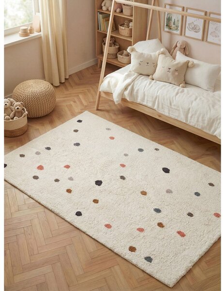Krémový pratelný/ručně tkaný bavlněný dětský koberec 140x200 cm Snuggle Pippo – Hanse Home