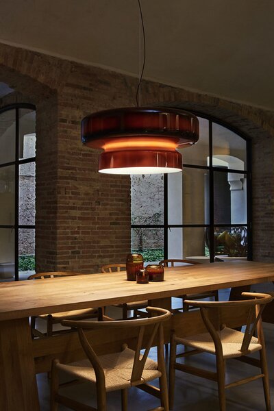 Marset A698-003 Bohemia 84, ambrové závěsné svítidlo, 28,5W LED 2700K stmívatené, prům. 84cm