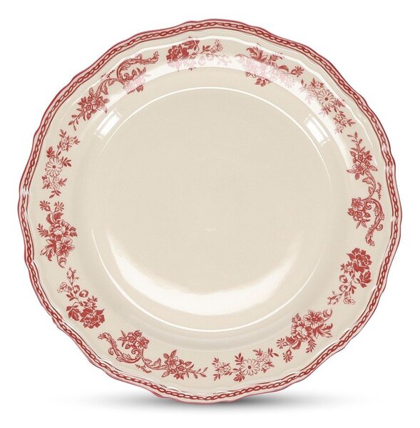 Vínový/slonovinový porcelánový talíř ø 27 cm Cyril – S|P Collection