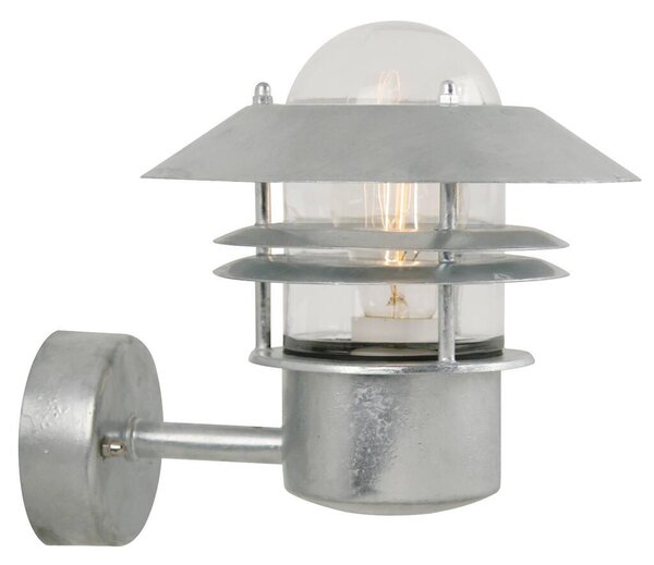 Nordlux 25011031 Blokhus, venkovní nástěnné svítidlo v severském designu, 1xE27 max 60W, galvanizované, výška 23cm, IP54