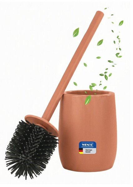 Hnědá keramická WC štětka Fablo – Wenko