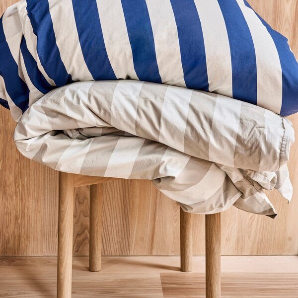 Bílé/modré bavlněné povlečení na jednolůžko 140x200 cm Shima – OYOY Living Design
