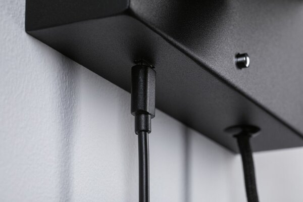 PAULMANN LED nástěnné svítidlo 3-krokové-stmívatelné Jerik USB C 3000K 230V 2,4W stmívatelné černá mat