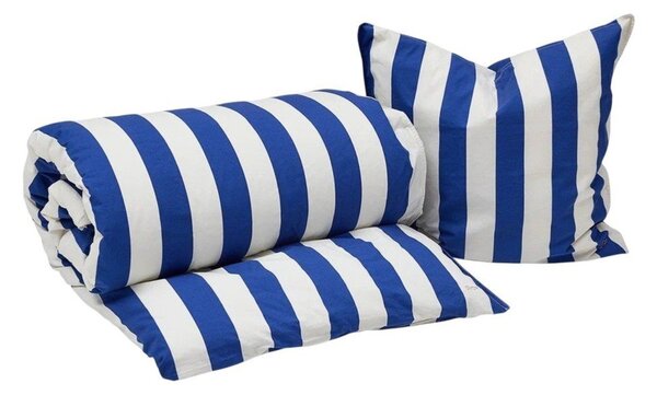 Bílé/modré bavlněné povlečení na jednolůžko 140x200 cm Shima – OYOY Living Design