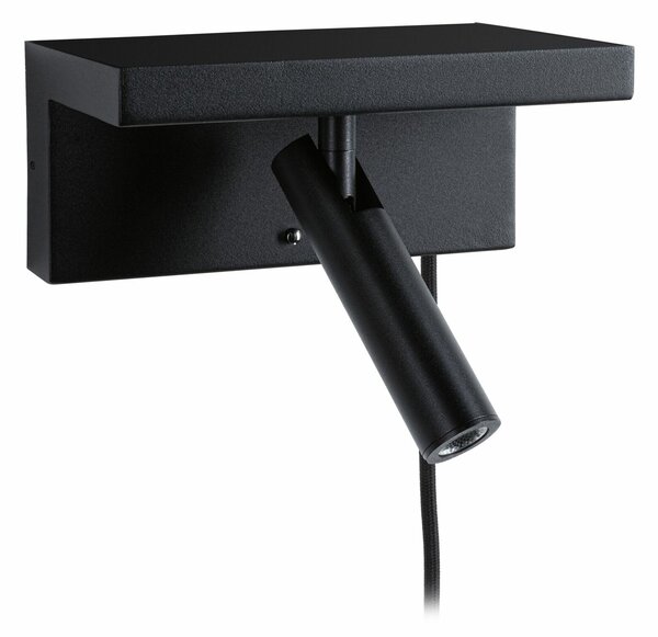 PAULMANN LED nástěnné svítidlo 3-krokové-stmívatelné Jerik USB C 3000K 230V 2,4W stmívatelné černá mat