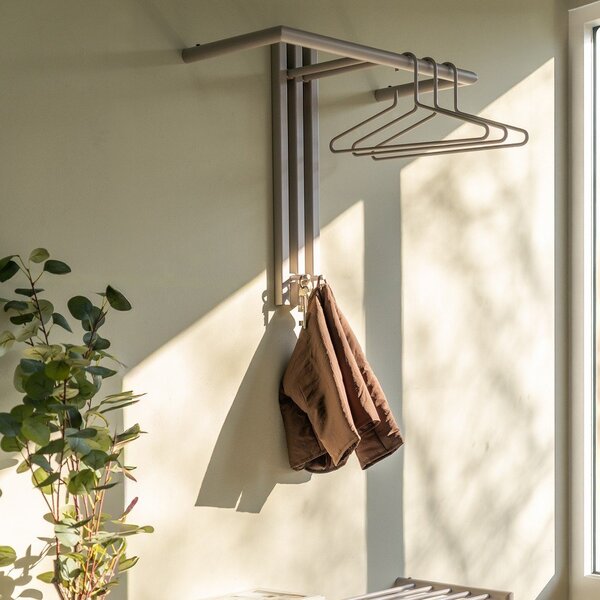Taupe ocelový nástěnný věšák 65 cm Senza – Spinder Design