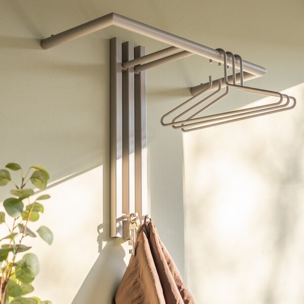 Taupe ocelový nástěnný věšák 65 cm Senza – Spinder Design