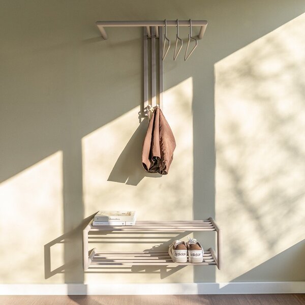 Taupe ocelový nástěnný věšák 65 cm Senza – Spinder Design