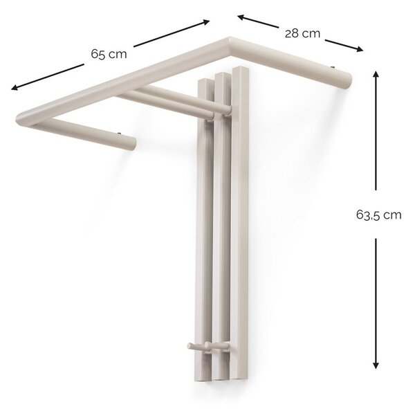 Taupe ocelový nástěnný věšák 65 cm Senza – Spinder Design