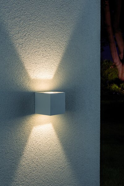 Paulmann 18001 Special Line Cybo, bílé nástěnné svítidlo s možností úpravy úhlu svícení, 2x3W LED 2700K, výška 8cm, IP65