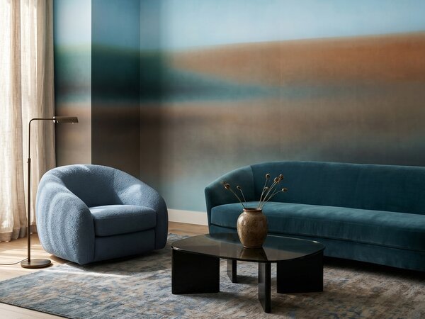 FUGU Luxusní minimalistická designová tapeta barevné horizonty – Rotko Clay Materiál: Digitální eko vlies - klasická tapeta nesamolepicí