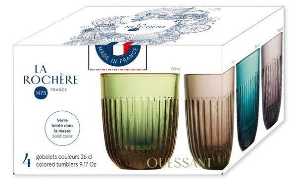 Sklenice v sadě 4 ks 260 ml Ouessant – La Rochére