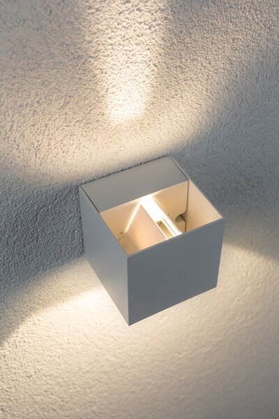 Paulmann 18001 Special Line Cybo, bílé nástěnné svítidlo s možností úpravy úhlu svícení, 2x3W LED 2700K, výška 8cm, IP65