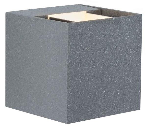 Paulmann 18000 Special Line Cybo, šedé nástěnné svítidlo s možností úpravy úhlu svícení, 2x3W LED 2700K, výška 8cm, IP65
