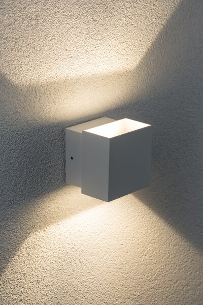Paulmann 18003 Special Line Cybo, bílé nástěnné svítidlo se svícením nahoru-dolu, 2x3W LED 2700K, výška 9,3cm, IP65
