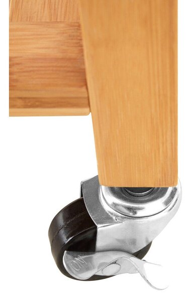 Bambusový servírovací stolek na kolečkách 41x58 cm Harlow – Premier Housewares
