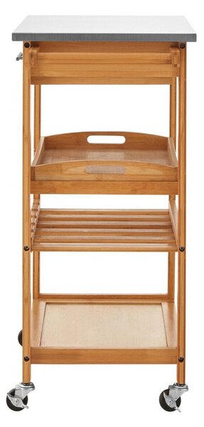 Bambusový servírovací stolek na kolečkách 41x58 cm Harlow – Premier Housewares